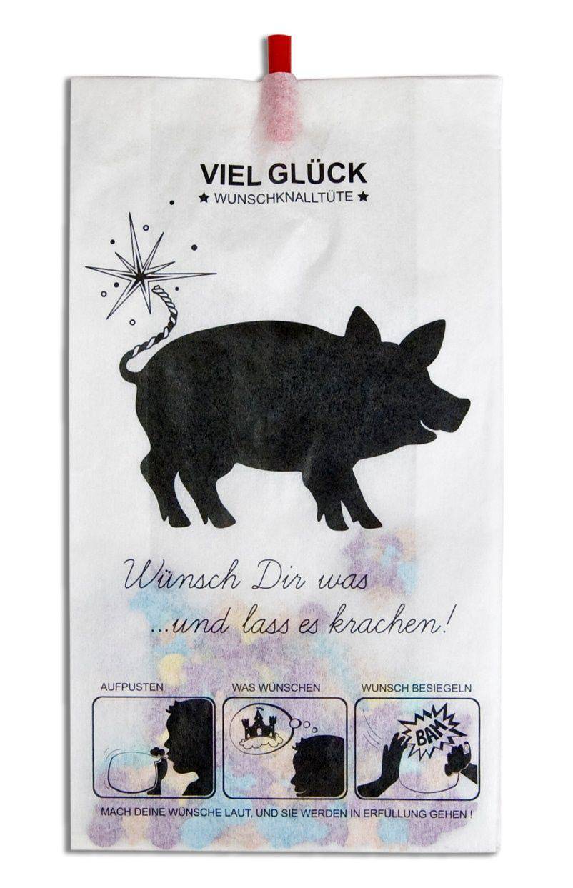 Wunschknalltüte "Viel Glück" zum Verschicken