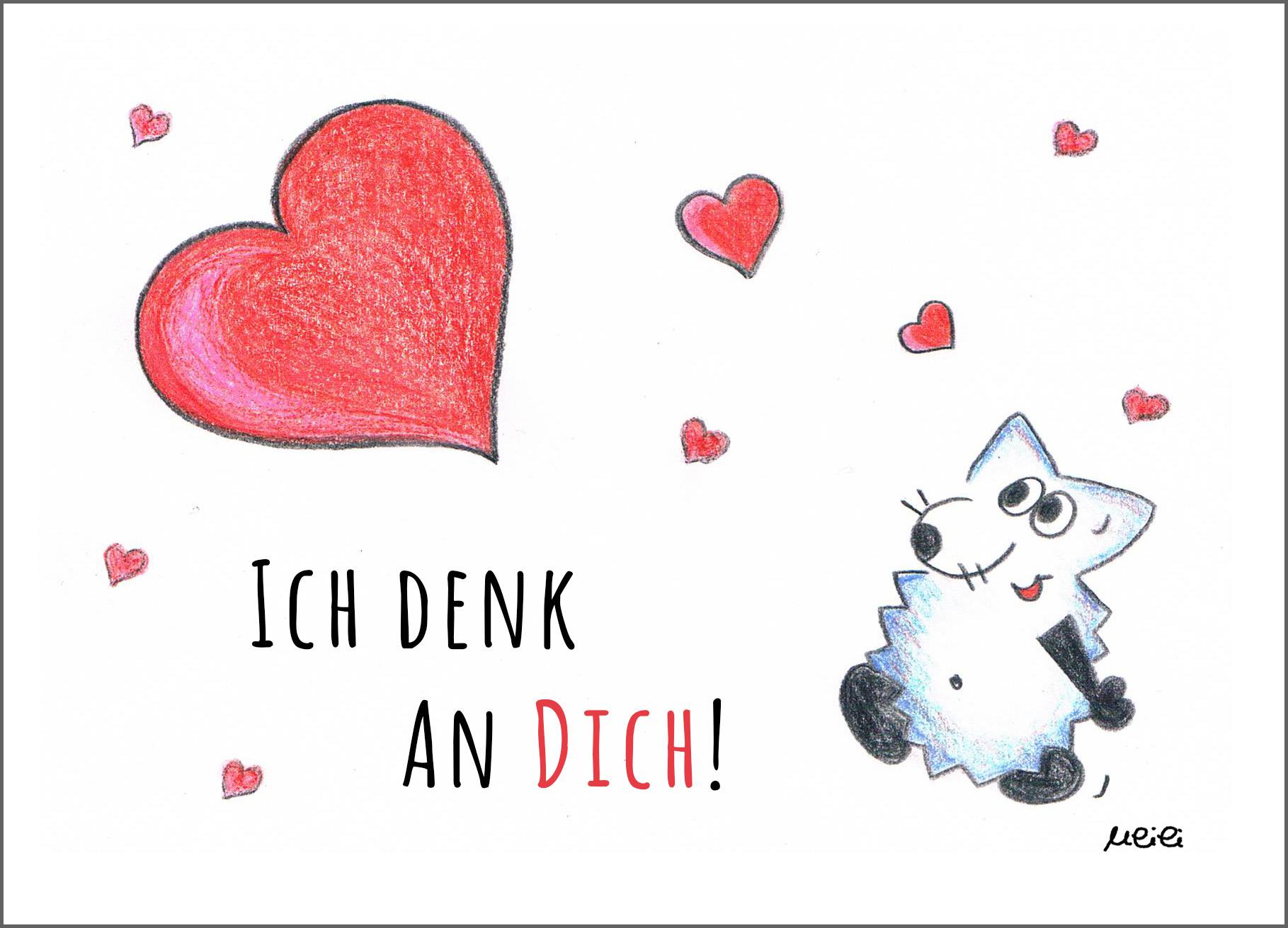 Ulili Postkarte "Ich denk an DICH!"