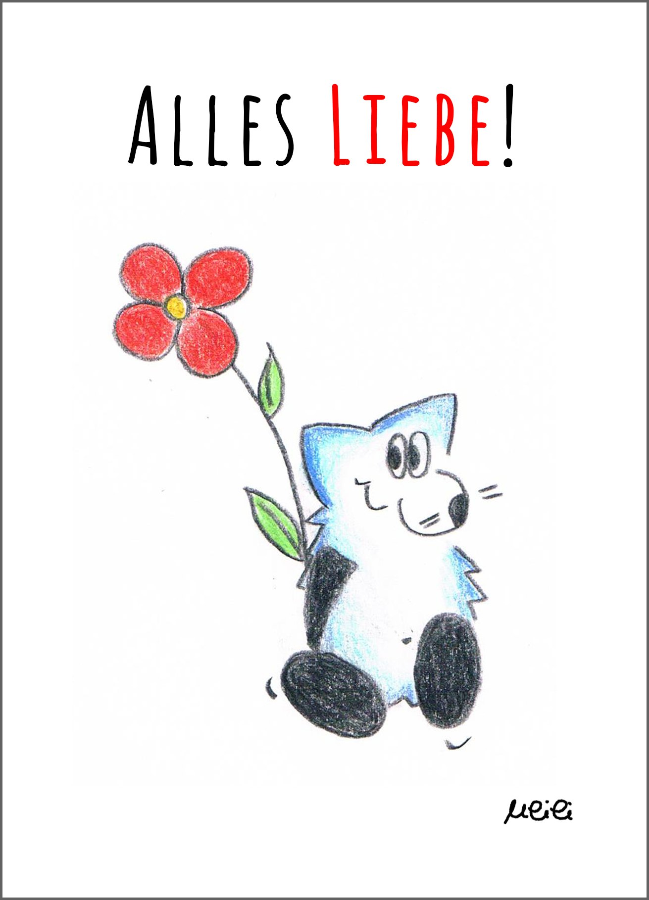 Ulili Postkarte "Alles Liebe!"