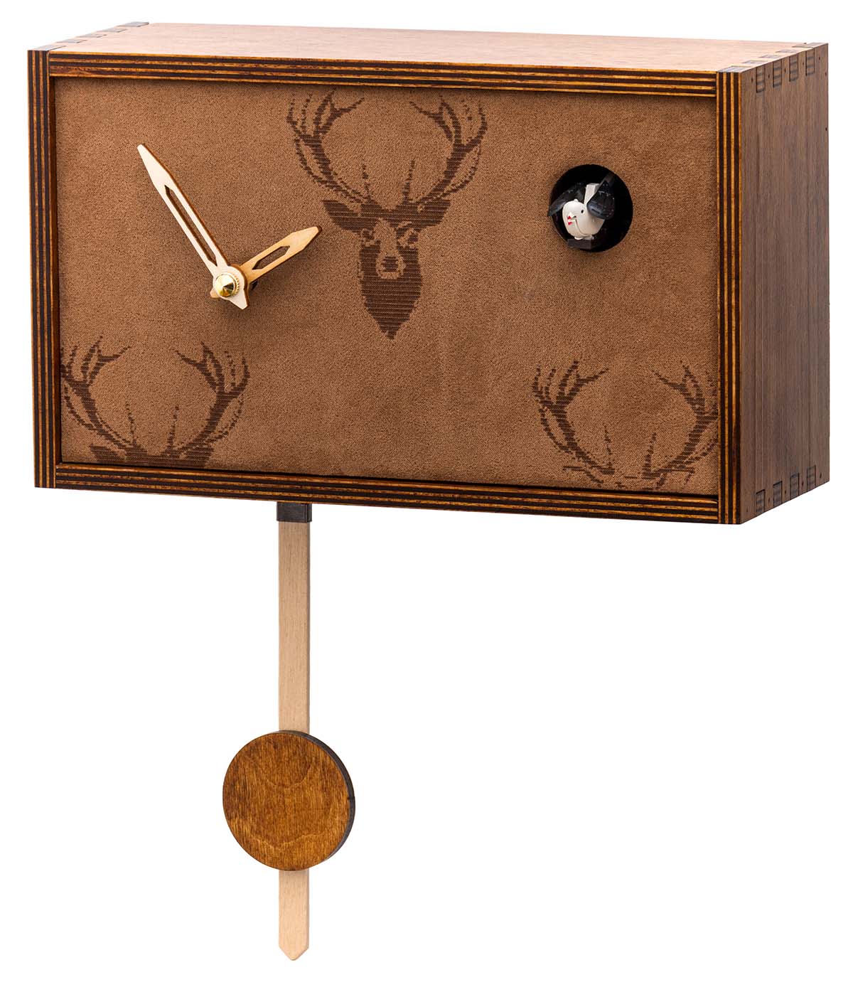 Moderne Kuckucksuhr als Wanduhr und Stehuhr