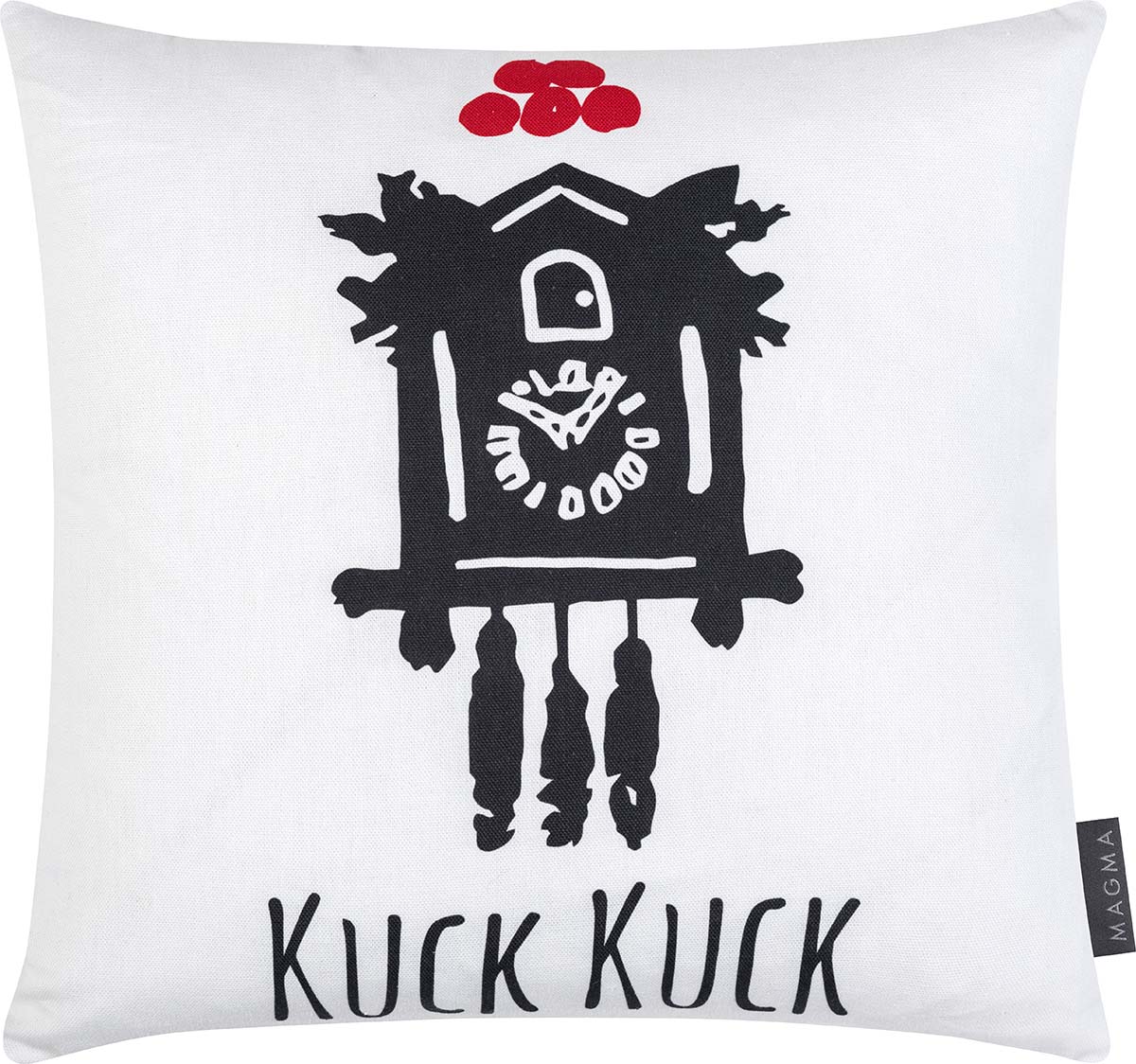 Kissenhülle Kuckucksuhr mit Bollenhut Kissenhülle Kuckucksuhr mit Bollenhut