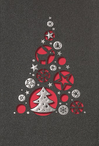 Elegante Weihnachtskarte mit Kuvert