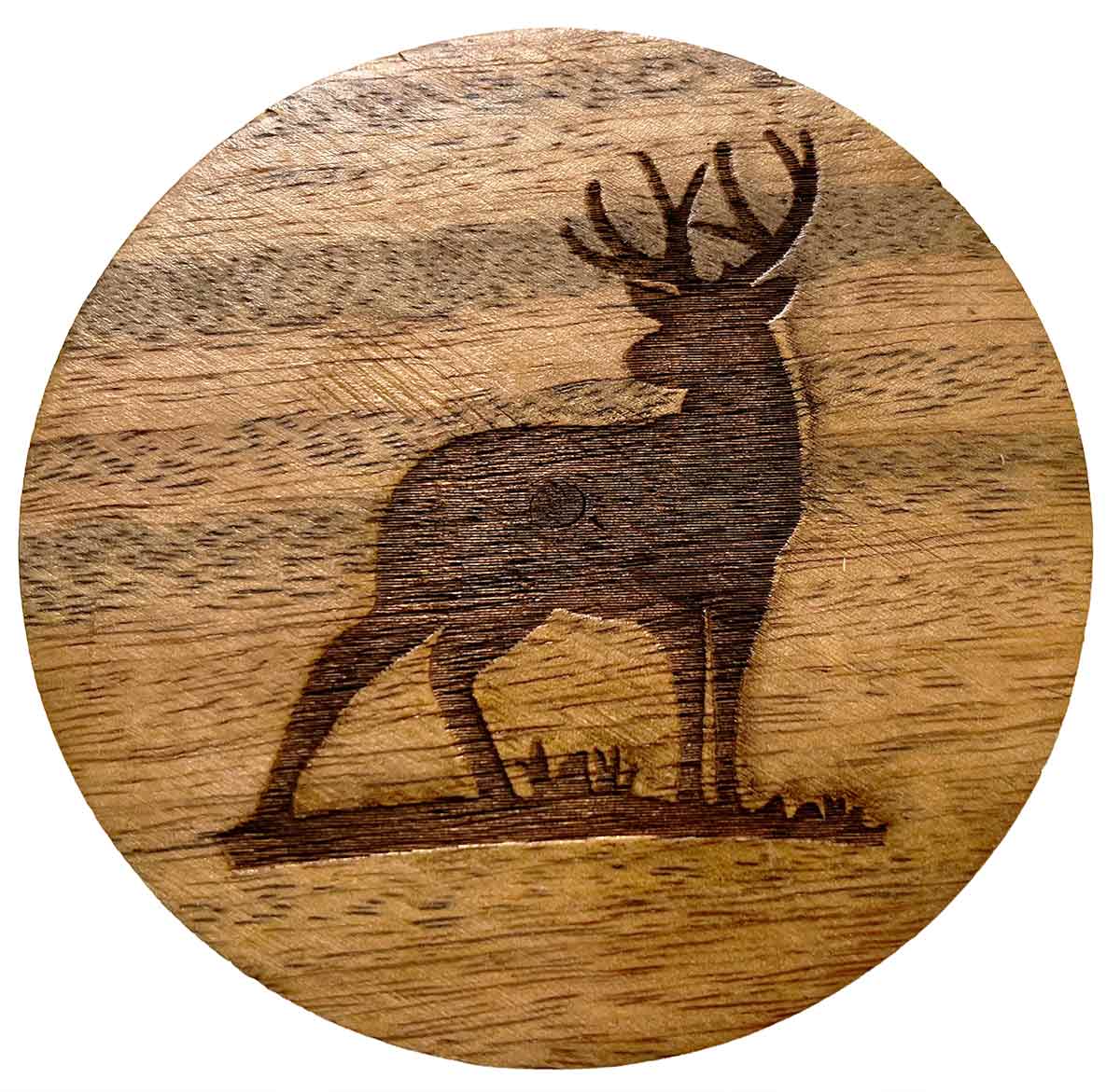 Holzuntersetzer Hirsch