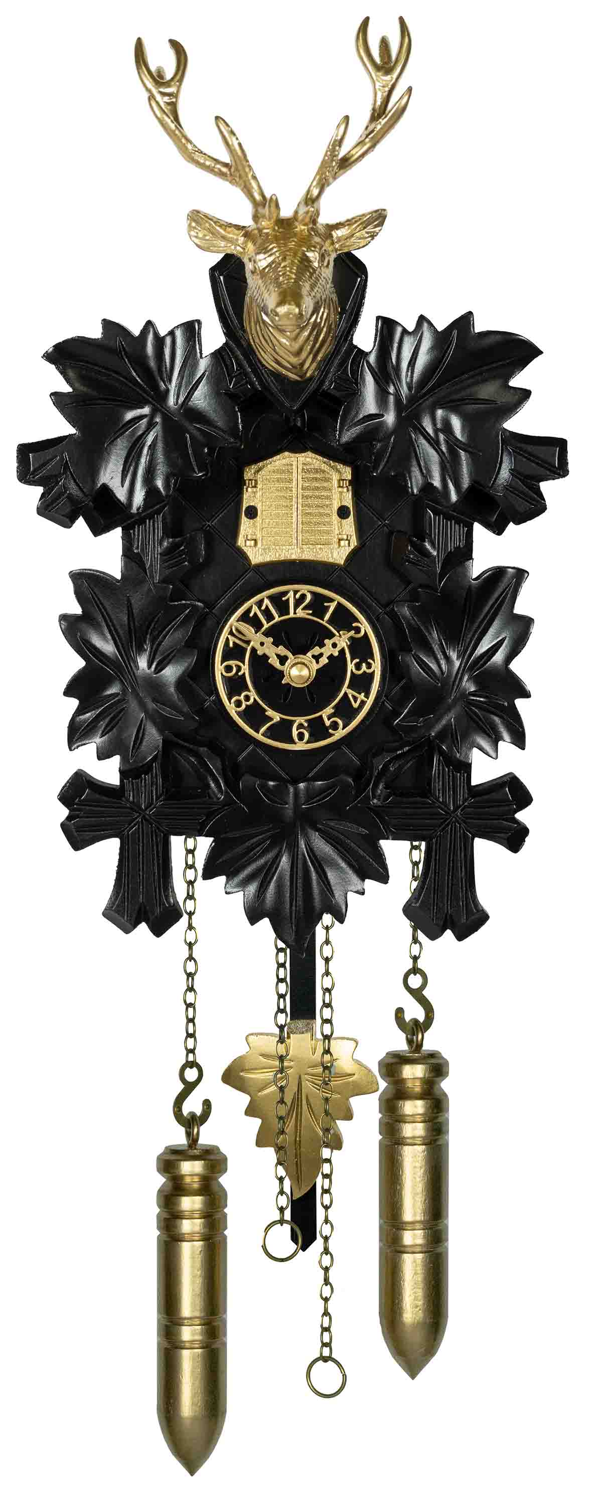 Schwarz-Gold Kuckucksuhr modern Trenkle Effect Line