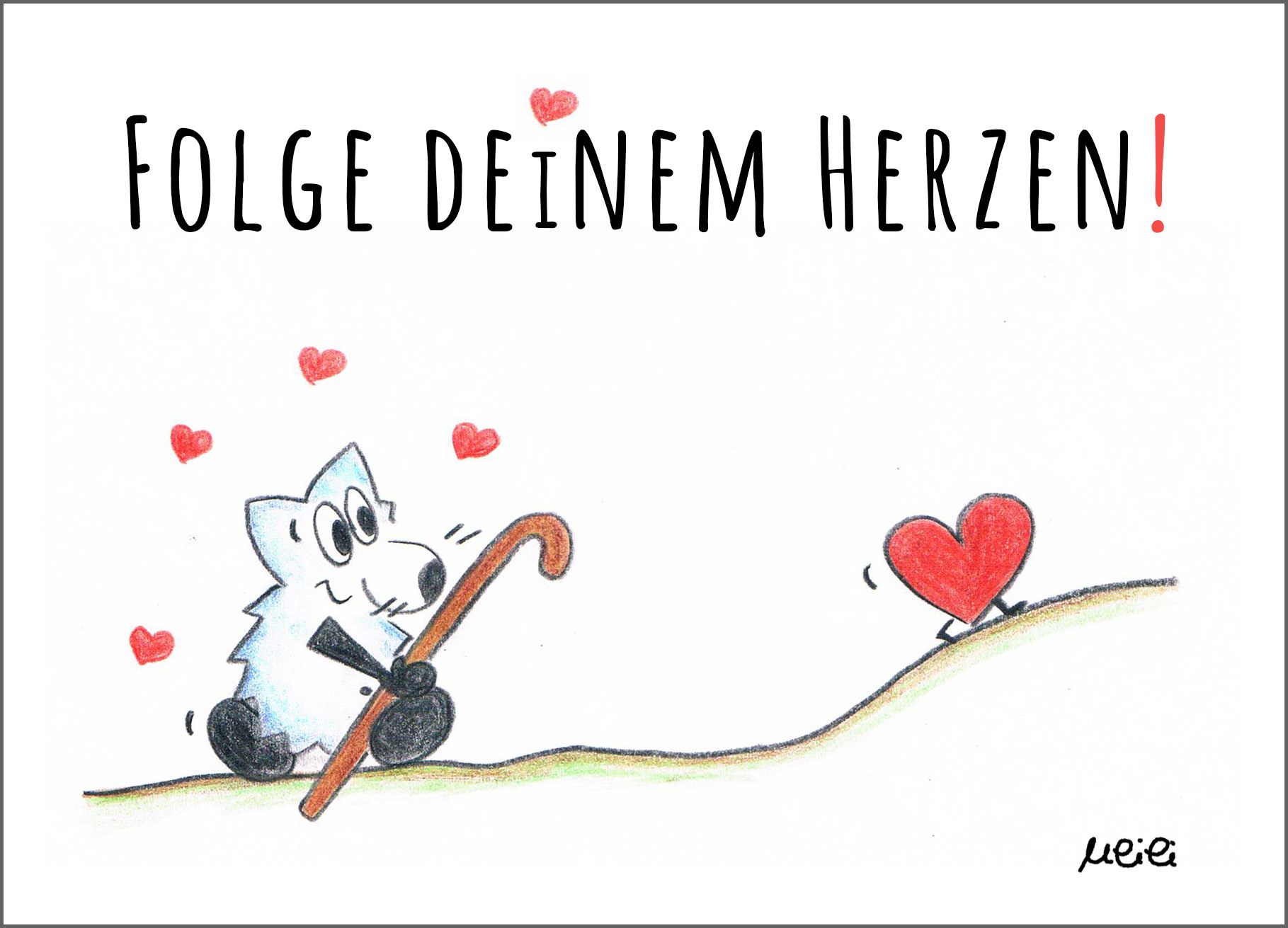 Ulili Postkarte "Folge Deinem Herzen!"