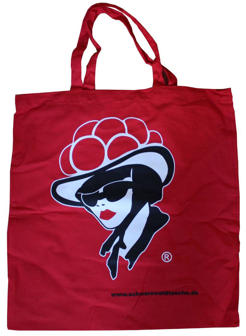 schwarzwald-tasche-stofftasche-rot Einkaufstasche Schwarzwaldmädel rot