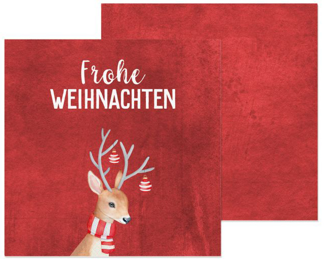Süße Servietten "Frohe Weihnachten"