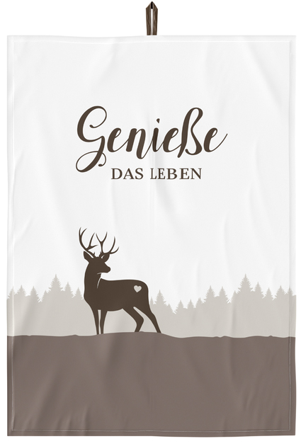 Geschirrtuch mit Hirsch