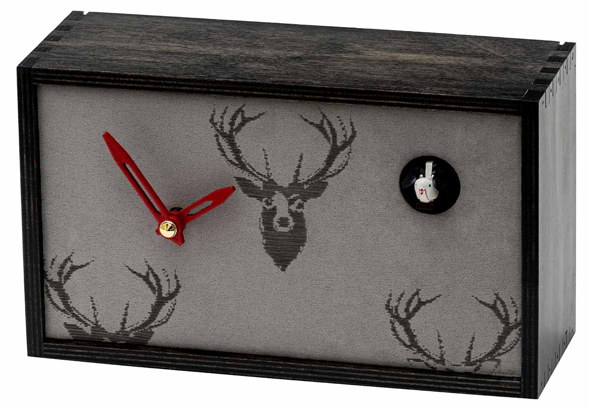 Moderne Kuckucksuhr als Wanduhr und Stehuhr